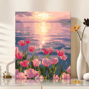 Tranh sơn dầu kỹ thuật số tự làm vẽ tay Tô Màu phòng khách cây phong cảnh hoa sơn dầu trang trí - Product Image 6