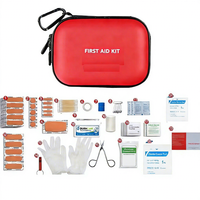 Trousse de premiers soins médicale d'urgence miniature en EVA, étanche, avec logo personnalisé, pour voiture, maison, extérieur, avec fournitures
