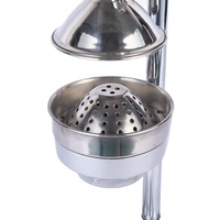 Grande réduction - Extracteur de jus manuel pour citron, orange et grenade - Presse-agrumes en alliage d'aluminium argenté - Multifonctionnel - Facile à utiliser