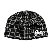 Gorro de Ciclismo de Nailon a Cuadros con Logotipo Personalizado, Gorra Deportiva Transpirable, Suave y Elástica, para Playa, Running y Motociclismo