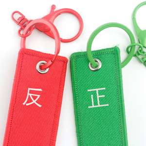 Porte-clés tendance en polyester et acier inoxydable durable, personnalisable avec broderie pour marques sur mesure, vente en gros pour boutiques en ligne - Product Image 2