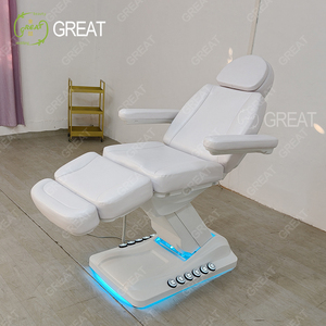 Luxuriöse Moderne Weiße Saloneinrichtung, Elektrische 4-Motorige Kosmetikliege mit Spa- und Wimpernfunktion, Gesichts- und Massageliege - Product Image 6