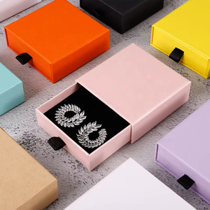 Customized Logo Luxury Style Gift Ring Necklace Sliding Drawer Jewelry <b>Box</b> Portable Earring Bracelet Packaging Jewelry <b>Box</b> - Product Image 1