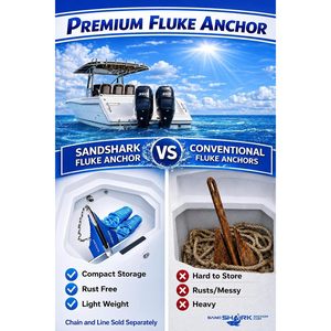 สมอเรือ SandShark 5 ปอนด์ 2 กิโลกรัม แบบ Fluke ดีไซน์แกนยืดหดได้ เหมาะสำหรับเรือขนาด 16-30 ฟุต - Product Image 4