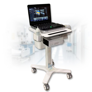 Chariot d'échographie flexible pour clinique hospitalière, kit de chariot mobile d'échographie, chariot d'échographie avec plateau - Product Image 1