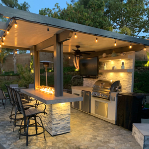 2025 Conception de cuisine extérieure moderne haut de gamme Cuisine de <span class=keywords><strong>barbecue</strong></span> extérieure en acier inoxydable personnalisée pour <span class=keywords><strong>la</strong></span> <span class=keywords><strong>maison</strong></span> - Product Image 2