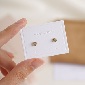 Tarjeta de Exhibición de Aretes Personalizada de Alta Gama, Tarjeta Pequeña para Collares, Cartulina Blanca de 350g para Joyería, Tarjeta de Empaque Simple - Product Image 5