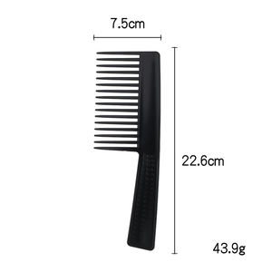 Peigne à cheveux antistatique en plastique avec logo personnalisé Peigne de barbier noir de haute qualité Peigne à cheveux <span class=keywords><strong>afro</strong></span> à dents larges - Product Image 4