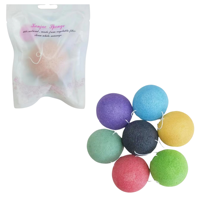 Couleurs de macarons colorés nouveau matériau en Fiber naturelle éponge de nettoyage de visage éponge de nettoyage Konjac pour soins de la peau