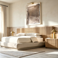 Ensemble de chambre à coucher OAKEN moderne, complet, en bois, lit king-size en chêne et table de chevet, taille personnalisée, meubles pour la maison