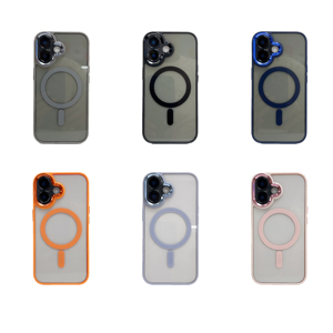 Thời Trang Từ Rõ Ràng Cứng PC Chống Sốc Điện Thoại Di Động Trường Hợp Kim Loại Mạ Máy Ảnh Khung Bìa Cho Iphone 16 15 14 Pro Max - Product Image 3