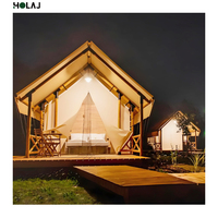 Tente de glamping de luxe 5x9m avec salle de bain, écologique, pour hôtel-resort quatre saisons, maison en toile pour camping et complexe hôtelier