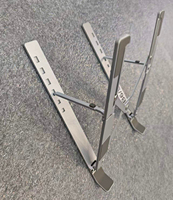 Support portable pour ordinateur portable en aluminium, réglable en angle, ergonomique, pour voyage et bureau, léger, argenté