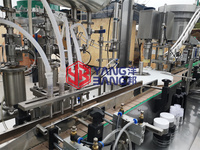 Machine automatique de capsulage de remplissage de bouteilles de crème de vaseline à 4 têtes 50g 200g ligne d'embouteillage de gelée de pétrole remplissage thermique