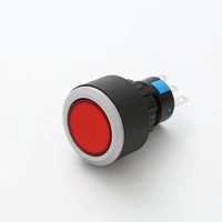 ELEWIND Interrupteur à bouton-poussoir momentané lumineux rond de 22 mm (PB223WY-11D/G/12V) avec Max. Tension 250V
