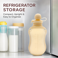 Sacs de conservation réutilisables en silicone de qualité alimentaire pour lait maternel et aliments pour bébés, compatibles micro-ondes et congélateur, 0-12 mois
