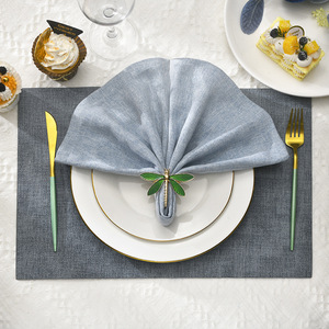 Acrylique luxe ronds de serviette libellule verte résine perle or arc alliage corne rotin table à manger fête de mariage décor de noël - Product Image 4