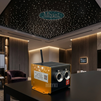 Source de lumière LED à fibre optique contrôlée par l'application TUYA, double port, moteur de lumière scintillante à fibre optique, éclairage de plafond à fibres optiques étoilées