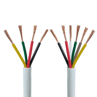 Cable Eléctrico Industrial Flexible RVV, Cable de Aleación de Cobre Trenzado con Aislamiento de PVC, 1/1.5/2.5/4mm