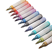 Marqueur à pointe pinceau métallique de haute qualité, marqueur acrylique métallique pour la peinture et le dessin DIY