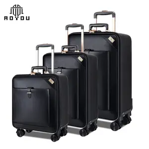 2022 new trending Pu Sets Leather Polo Trolley Luggage made in China
