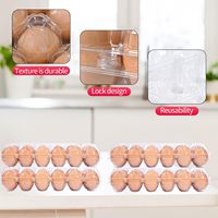 Cartons à œufs en plastique transparents rectangulaires pas chers, 2x6=12 trous, écologiques, empilables, plateaux individuels pour œufs, emballage pour œufs de ferme