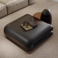 Table basse design italienne moderne nordique, irrégulière, noire et blanche, en fibre de verre, meubles de salon, garantie 1 an pour usage domestique
