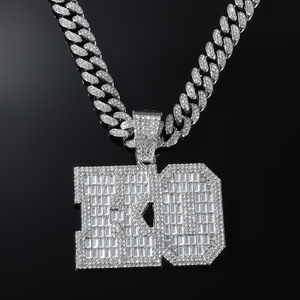 2026 Hot Selling Simple Design Hiphop Punk Letter KO Pendant Necklace Personalized Unisex's Alloy Necklaces Wholesale Jewelry - Product Image 4