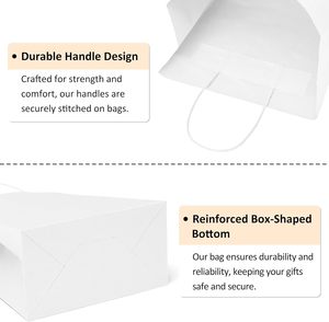 Vente en gros d'emballages à emporter pour la restauration rapide, personnalisés avec logo, durables, biodégradables, fournitures de restauration, sac en papier kraft - Product Image 3