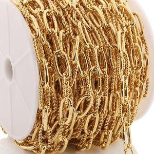 Oval Twist Handmade <b>Chain</b> Men's Jewelry Necklace Steel Gold <b>Titanium</b> Steel <b>Chain</b> Hip Hop Metal <b>Chain</b> - Product Image 3