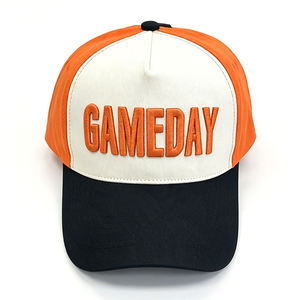 Gorra de Béisbol de Dos Tonos con Bloques de Color, Bordado 3D Personalizado con la Letra GAMEDAY, Perfil Alto, Ajustable, Estilo Dad Hat para el Día del Partido - Product Image 5