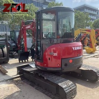 Mini-excavatrice sur chenilles d'occasion Yanmar Vio35 de 3,5 tonnes, excavatrice hydraulique d'occasion Yanmar Vio35 Vio55 Vio80 Vio85 avec chenilles en caoutchouc