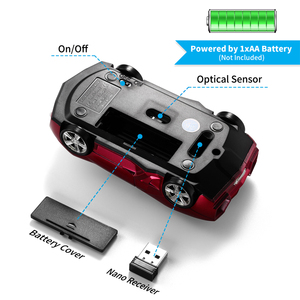 Mới Đến Xe Hình Dạng Chuột Không Dây Chất Lượng Cao Chuột Không Dây Nhà Cung Cấp Quang Học 2.4G Chuột Đồ Chơi Xe Chuột Cho Tay Phải - Product Image 3