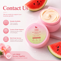 Crème hydratante pour le corps Watermelon-Rush 48H, hydratation intense, absorption rapide, lissante, apaisante, pour peaux rugueuses, légère et hydratante