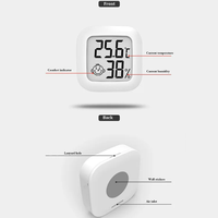Petit thermomètre numérique LCD pour salon de beauté, extension de cils, utilisation en intérieur, mini thermomètre d'humidité