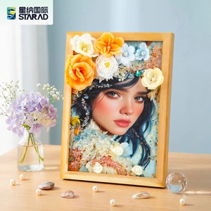 Peinture 3D au design original - Série Fleurs Épanouies, en coton fait main, encadrée, écologique, DIY, tendance, <span class=keywords><strong>art</strong></span> créatif - Product Image 6