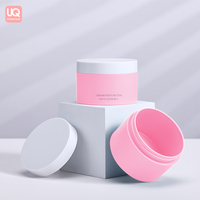 Fabricant vide crème cosmétique noir ambre givré Pet emballage de stockage 4Oz 6Oz 8Oz pots en plastique avec couvercles