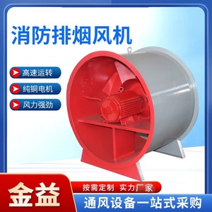Ventilateur axial à flux mixte pour fumée et gaz de combustion, 380V 2900 tr/min, pales en alliage d'aluminium, corps en fonte, montage sur conduit, haute température - Product Image 5