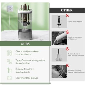 Máquina Eléctrica para Lavar Brochas de Maquillaje, Limpiador Automático Portátil para Brochas de Maquillaje de Todos los Tamaños - Product Image 3