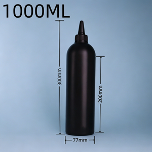 Botellas de aceite de oliva negras mate de HDPE al por mayor, resistentes a altas temperaturas, de 300ml, 500ml, 1000ml, para pegamento y pintura, botella exprimible - Product Image 6