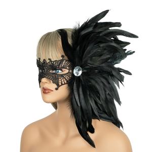 Topeng Burung Berbulu yang Unik dengan Detail Rumit, Sempurna untuk Cosplay Fantasi, Teater, dan Fotografi Artistik - Product Image 4