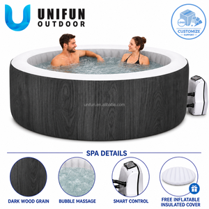 Vente en gros de spa gonflable rond 204x70cm, spa extérieur portable, bain à remous, <span class=keywords><strong>piscine</strong></span> de massage avec installation rapide - Product Image 1