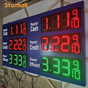 ป้ายแสดงราคาแก๊สแบบดิจิตอล LED ขนาด 24 นิ้ว <span class=keywords><strong>7</strong></span> ส่วน พร้อมรีโมทคอนโทรล สำหรับแสดงราคาเงินสดและบัตรเครดิต - Product Image 1