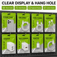 Sacs Ziplock en PET Brillant Personnalisés avec Logo pour Emballage de Coques de Téléphone Portable et Câbles, Fermeture Refermable – Vente en Gros