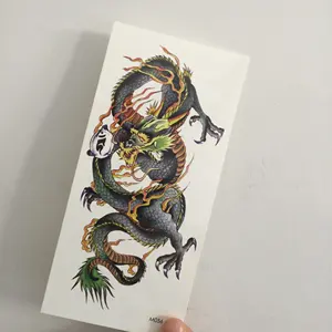 Dragón cuerpo decoración papel impresión tatuaje temporal pegatina para hombre mujer