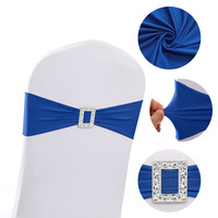 Nœuds de chaise en Spandex, bande extensible pour housse de chaise avec boucle coulissante, attaches universelles élastiques pour mariage et banquet