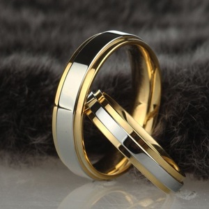 Anillos de boda de acero inoxidable <span class=keywords><strong>para</strong></span> hombre, anillos de boda de oro de alianza <span class=keywords><strong>para</strong></span> <span class=keywords><strong>parejas</strong></span> - Product Image 3