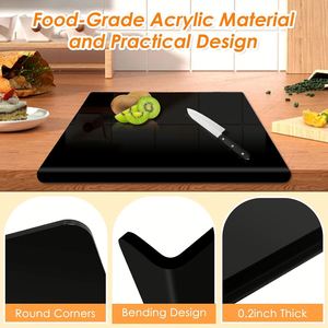 Trend Transparent Nature Color <b>Acrylic</b> Cutting Board 45x35x3CM Eco-Friendly Rectangle Kitchen Non-Slip Fruit Chopping <b>Block</b> - Product Image 3