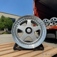 Jantes forgées 2 pièces avec lèvre polie, couleurs personnalisées brossées, 5x100 5x108 5x112 5x114.3 5x120 5x130 OZ Futura en alliage d'aluminium pour auto