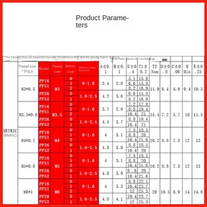 Vis à main en aluminium à filetage fin PF51/52-M3M4M5M6 avec vis à ressort et rivet assure la stabilité et la durabilité - Product Image 2